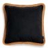 Tesse Black Decorative Cushion with Red Braiding 45x45