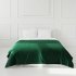 Dark Green Bedspread 220x140 Velvet