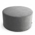 Large grey velvet pouffe 60x30