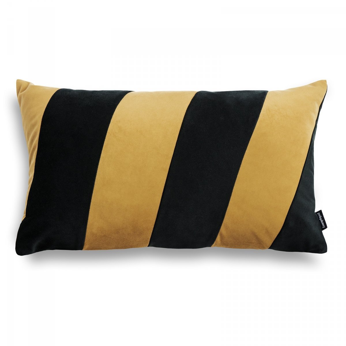Stripes Black-Gold Decorative Cushion 50x30