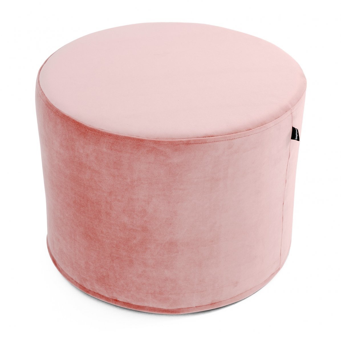 Pink velvet pouffe 45x35