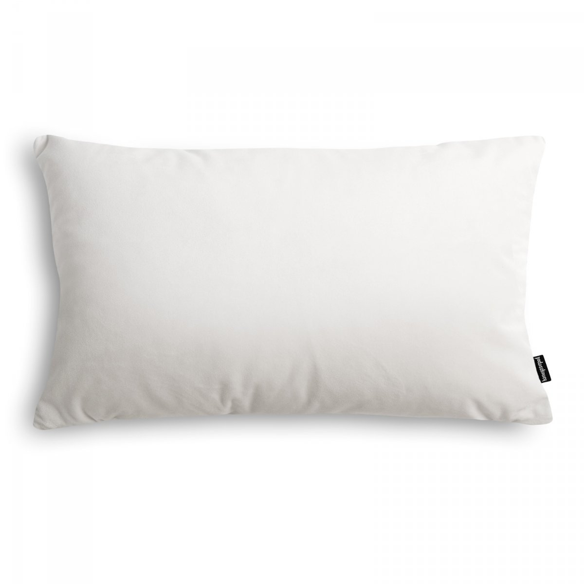 Velvet white decorative cushion 50x30