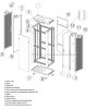 TOTEN Szafa RACK 19 stojąca G7 42U 800x800mm, drzwi blacha/szkło szara