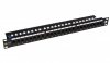 SOLARIX Patch Panel ND 24XRJ45 kat.5e UTP z półką, czarny 1U