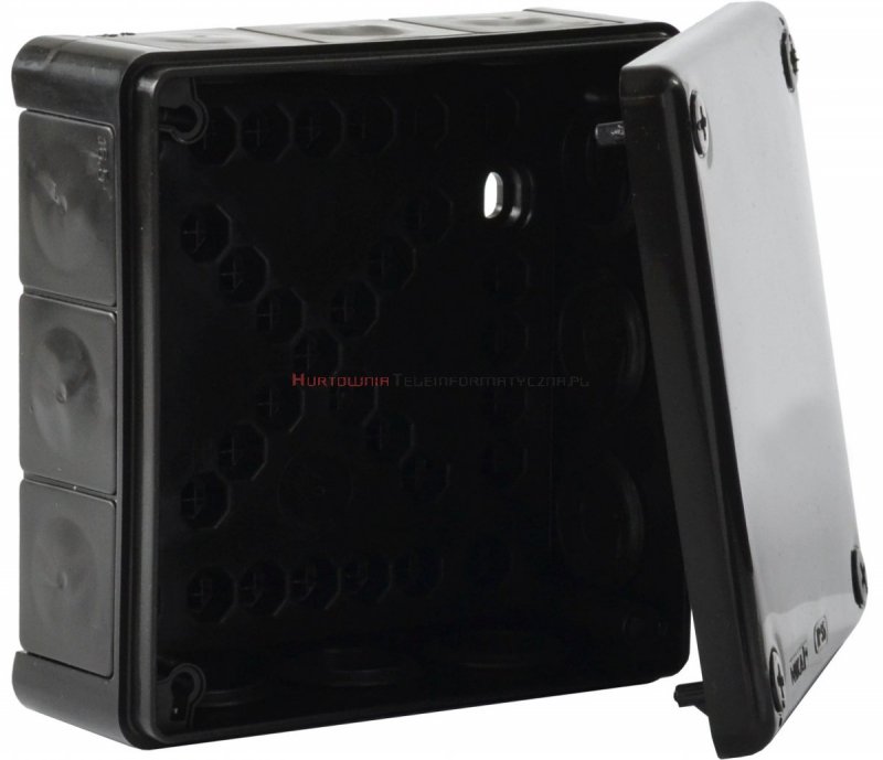 Puszka elektr. hermetyczna natynkowa 98x98mm IP55, czarna
