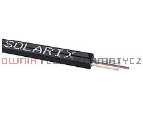 SOLARIX kabel światłowodowy MDIC płaski SM 2 x 9/125 G.657A1, Fca, czarny