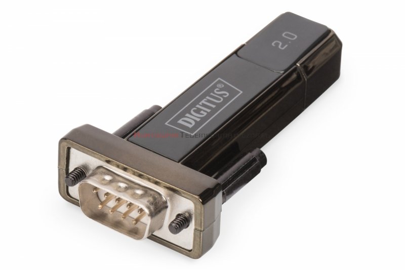 DIGITUS Konwerter/Adapter USB 2.0 do RS232 (DB9) USB-A M/Ż + przedłużacz USB 80cm