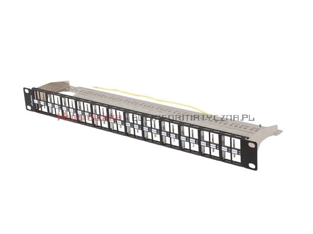 Lanberg Patch Panel modularny 19&quot; 1U na 48 modułów keystone, niewyposażony, czarny