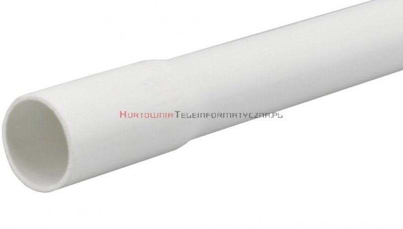 Rura elektroinstalacyjna sztywna jednokielichowa PVC RL-16 biała, 3m