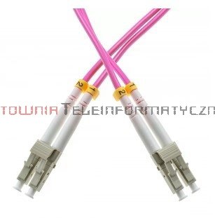Patch cord światłowodowy LC/UPC-LC/UPC MM OM4 50/125, duplex, 2m