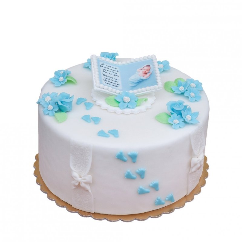 Cukrowa dekoracja na tort STÓPKI chrzest baby shower ZŁOTE 10szt