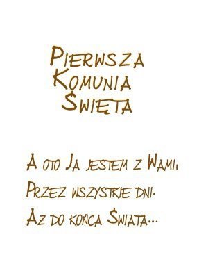 Opłatek waflowy na tort prostokątny KOMUNIA KSIĘGA 2xA4