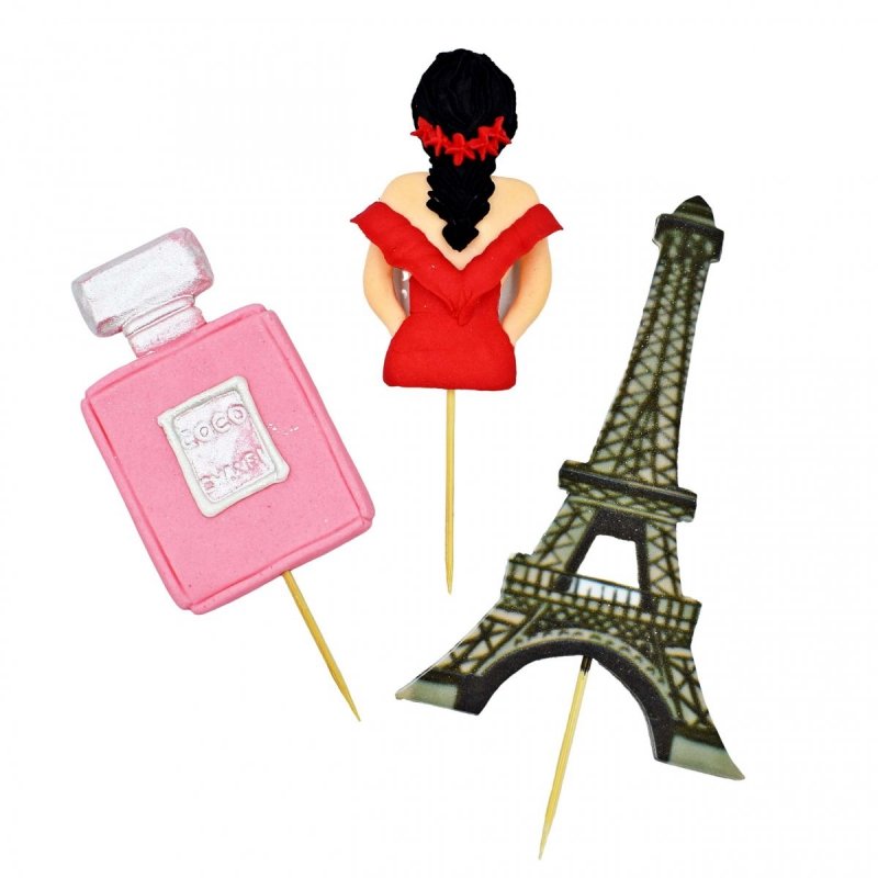 Dekoracje cukrowe KOBIETA Paryż perfumy MERY