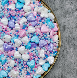 Posypka cukrowa Candy Kisses 100g – różowa dekoracja do ciast i tortów