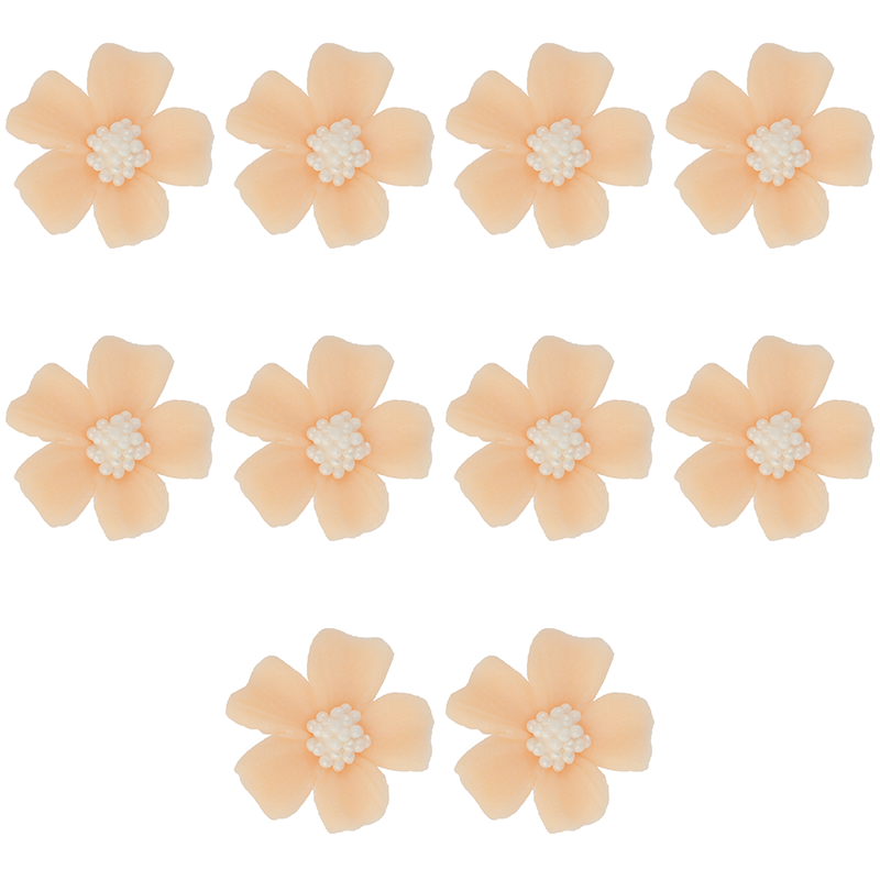 Kwiatki cukrowe na tort NIEZAPOMINAJKA (8x10szt) herbaciane