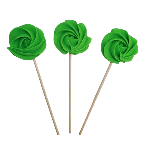 Lizaki Bezowe ZIELONE – Dekoracja na Tort i Deser | 3 sztuk | Hokus