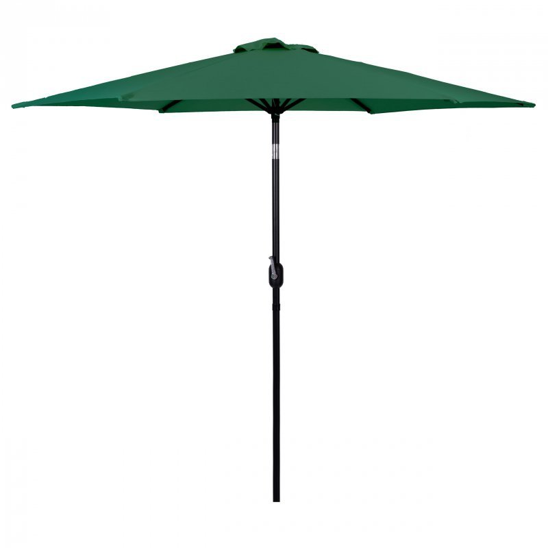 Duży parasol ogrodowy skośny łamany z korbą 6 żeber zielony 270 cm MultiGarden