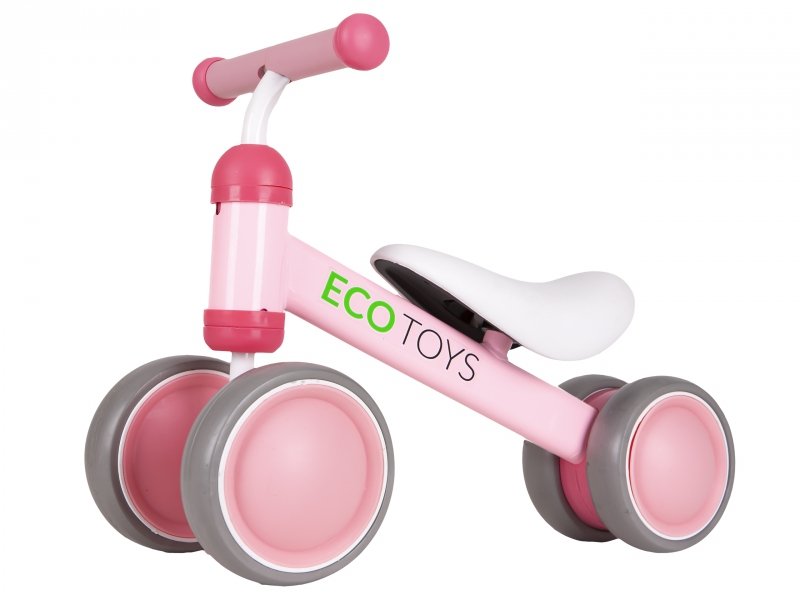 Rowerek biegowy treningowy mini rower dla dzieci różowy ECOTOYS