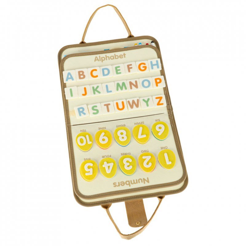 Tablica manipulacyjna sensoryczna montessori walizka dinozaury