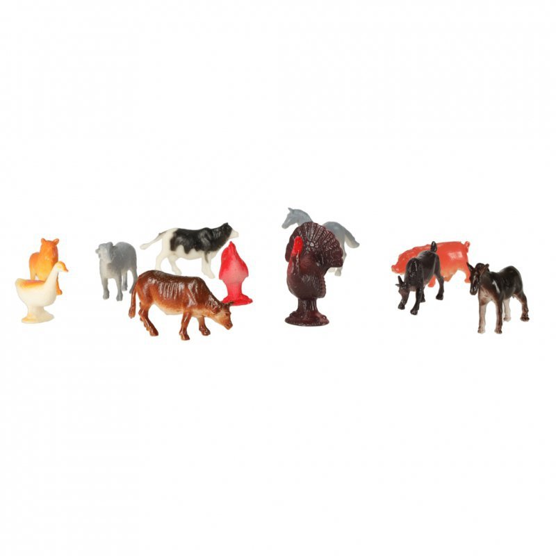 Figurki zwierzęta morskie dzikie zagrodowe dinozaury zestaw mix 48sztuk