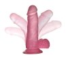6 Jelly Studs Crystal Dildo Small Pink