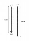 Ribbed Penis Dilator Set 2 pcs Black