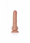 Curved Realistic Dildo  Balls  Suction Cup - 7/ 18 cm