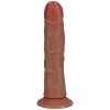 Vibrating and Rotating Regular Curved Cock - 8 / 20,5 cm - Tan