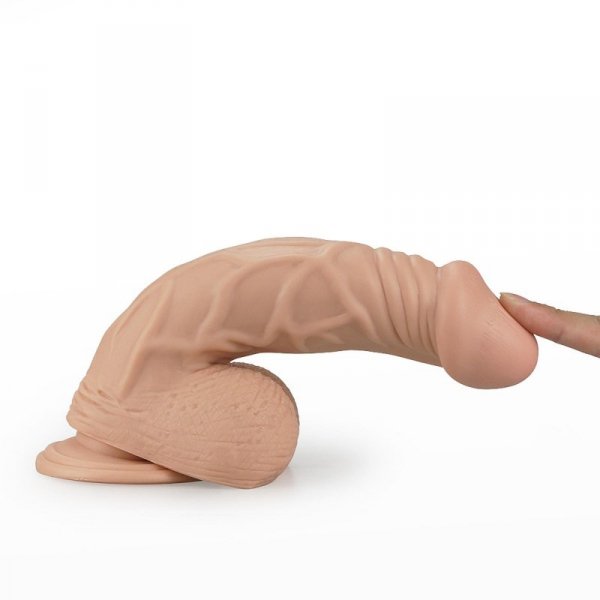 9&quot;&quot; Real Extreme Vibrating Dildo Flesh