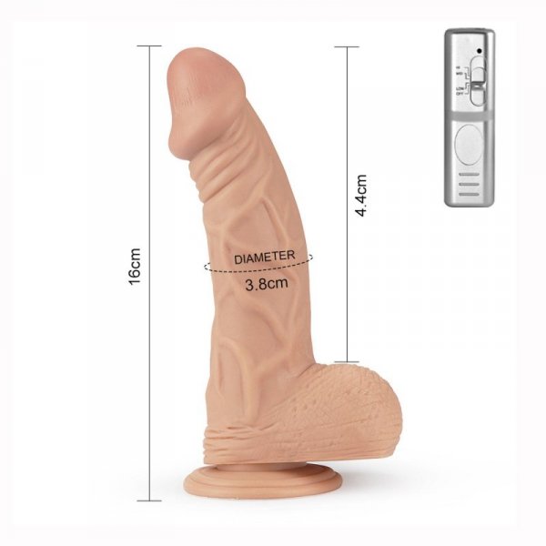 9&quot;&quot; Real Extreme Vibrating Dildo Flesh