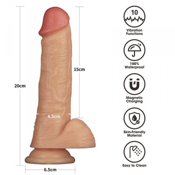8&#039;&#039; Vibrating Power Basics Cock