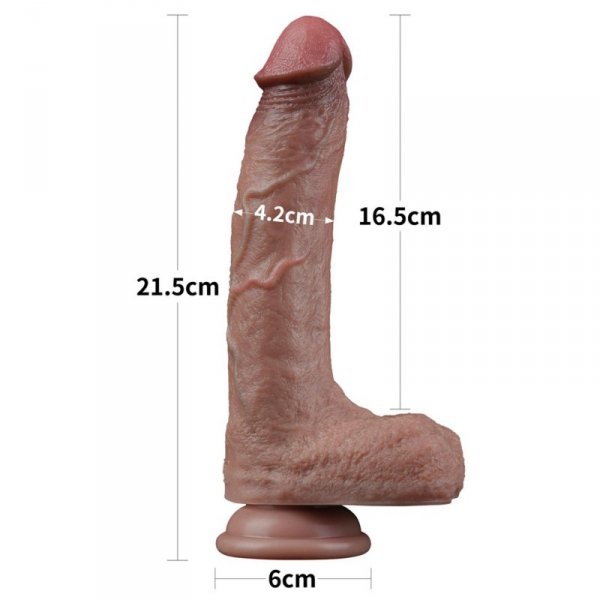 8.5&#039;&#039; Dual Layered Silicone Cock