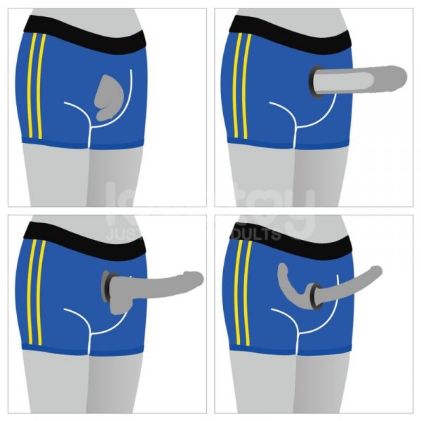 Chic Strap-On shorts (32 - 35 inch waist) Blue