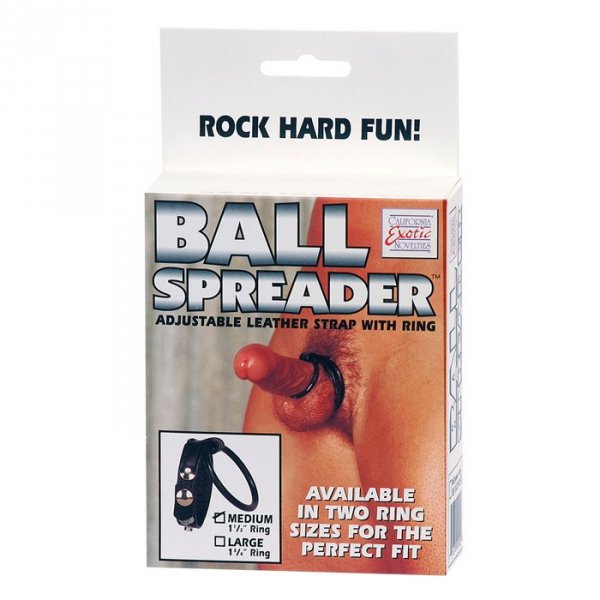 Medium Leather Ball Spreader Black