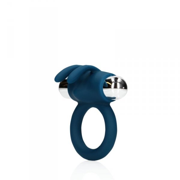 Vibrating Rabbit Cock Ring - Baltic Blue