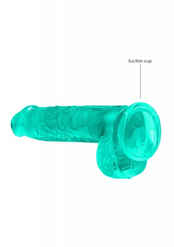 6&quot;&quot;&quot;&quot; / 15 cm Realistic Dildo With Balls - Turquoise