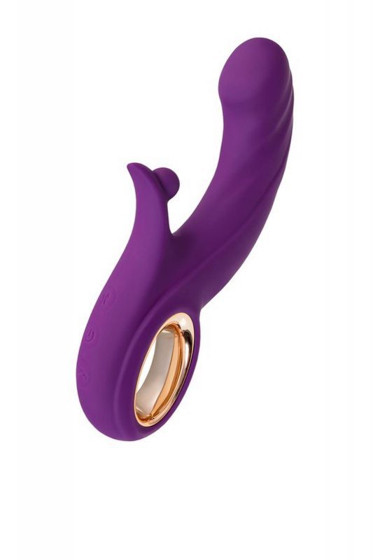 Vibrating roller with Up&Down functions by JOS Julli, silicone, purple, 20.5 cm