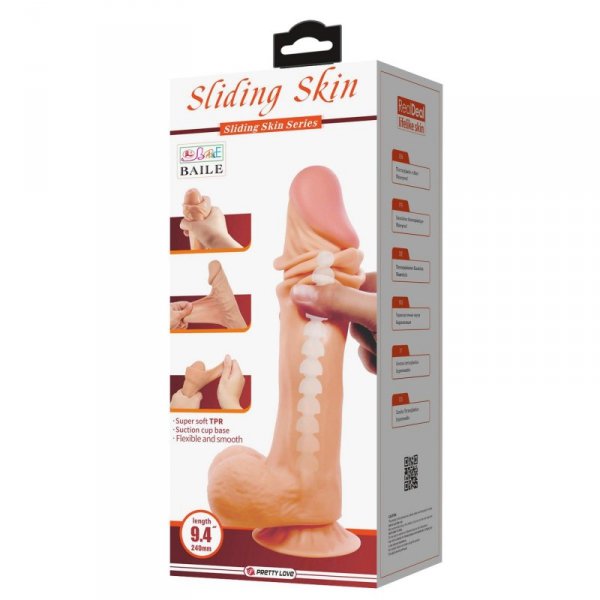 BAILE - Sliding Skin 9,4&#039;&#039; Flesh Bendable Suction base TPR