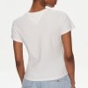 T-shirt Tommy Jeans koszulka bluzka damska kremowa