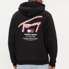 Bluza Tommy Jeans męska czarna kangurka z kapturem 