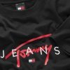T-shirt Tommy Jeans koszulka męska z okrągłym dekoldem czarna