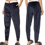 Tommy Hilfiger spodnie granatowe welurowe damskie 