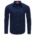 Koszula granatowa Tommy Jeans Slim Fit męska logo