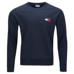 Bluza Tommy Jeans męska granatowa logo bawełniana