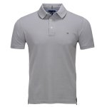 Polówka polo Tommy Hilfiger męska szara Slim Fit bawełniana