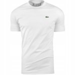 T-shirt koszulka Lacoste męska biała z okrągłym dekoldem bawełniana