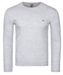 Longsleeve koszulka Tommy Jeans Slim Fit na długi rękaw męska szara