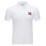 Polówka polo Tommy Jeans męska biała Slim Fit bawełniana