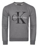 Bluza Calvin Klein męska szara duże logo bawełniana