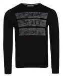 Bluza Calvin Klein męska czarna duże logo bawełniana